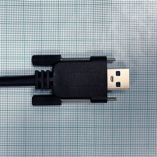 Top view of Type A USB 3.0 Vision screw lock connector